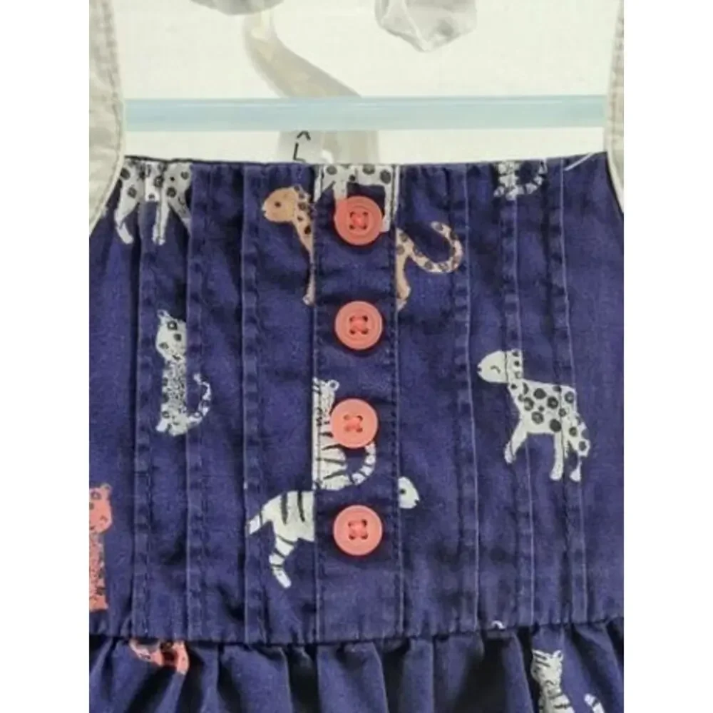 Gymboree Girls' Cat Print Denim Jean Dress Toddler Size 2T